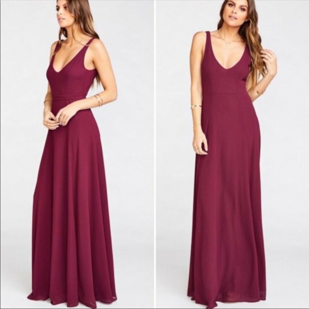 NEW Show Me Your MuMu Jenn Formal Maxi Dress Merlot Small Prom Wedding
